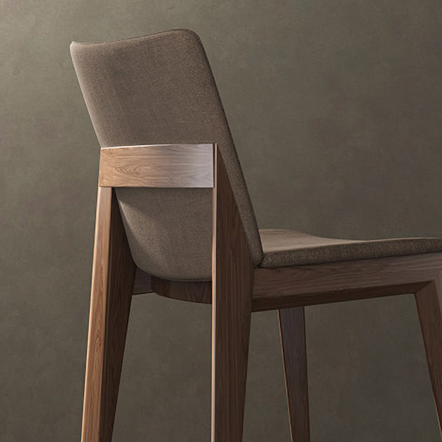Silla lateral tapizada restaurante contemporáneo Silla de comedor con respaldo sólido