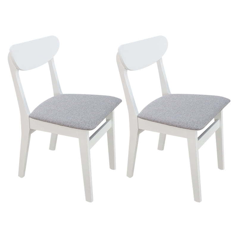 Silla auxiliar de comedor tapizada escandinava Silla de comedor con respaldo abierto
