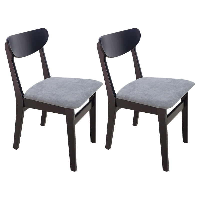 Silla auxiliar de comedor tapizada escandinava Silla de comedor con respaldo abierto