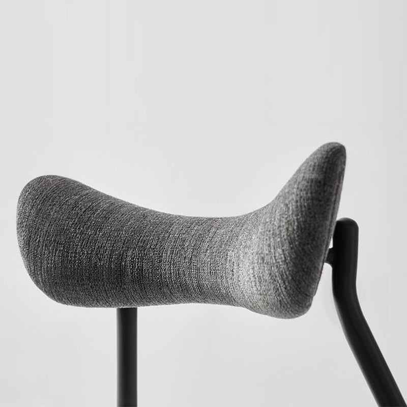Restaurante de terciopelo estilo diseñador, silla lateral de comedor, silla de comedor con respaldo abierto