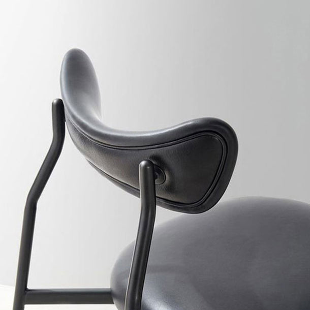 Restaurante de terciopelo estilo diseñador, silla lateral de comedor, silla de comedor con respaldo abierto