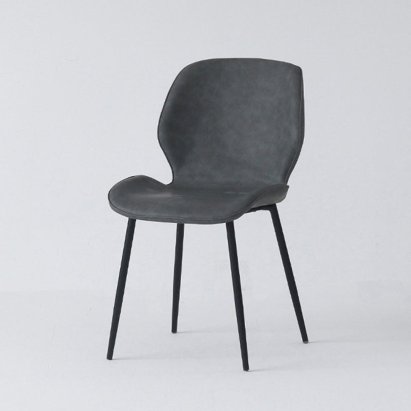 Cuisine de style contemporain dinant la chaise en métal dinant les chaises latérales sans accoudoirs d'aile
