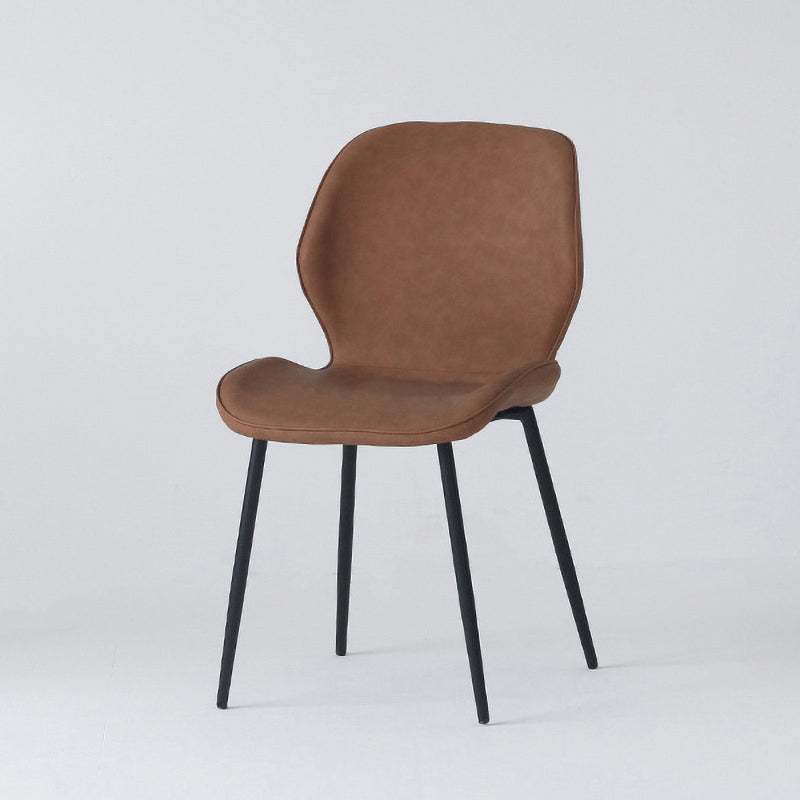 Cuisine de style contemporain dinant la chaise en métal dinant les chaises latérales sans accoudoirs d'aile