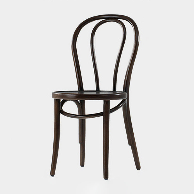 Silla de comedor de madera de estilo campestre, silla lateral de comedor con respaldo abierto para uso doméstico