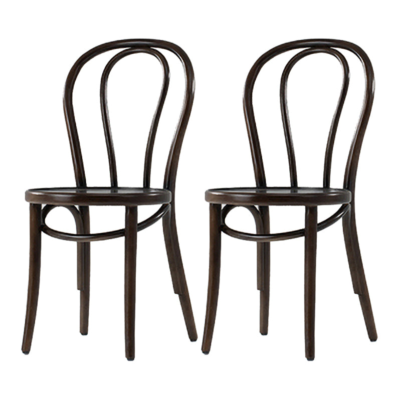 Silla de comedor de madera de estilo campestre, silla lateral de comedor con respaldo abierto para uso doméstico