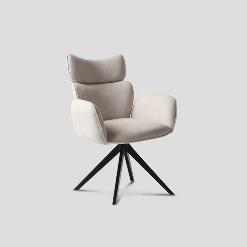 Chaise de salle à manger contemporaine en métal, chaise d'appoint rembourrée pour usage domestique