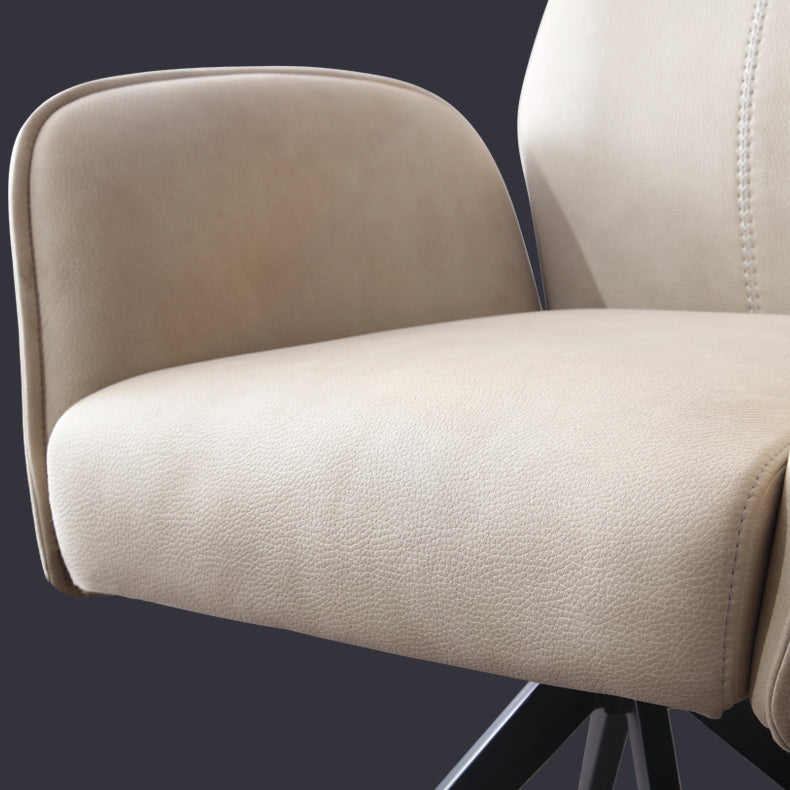 Silla de comedor de metal contemporánea, silla lateral de comedor tapizada para uso doméstico