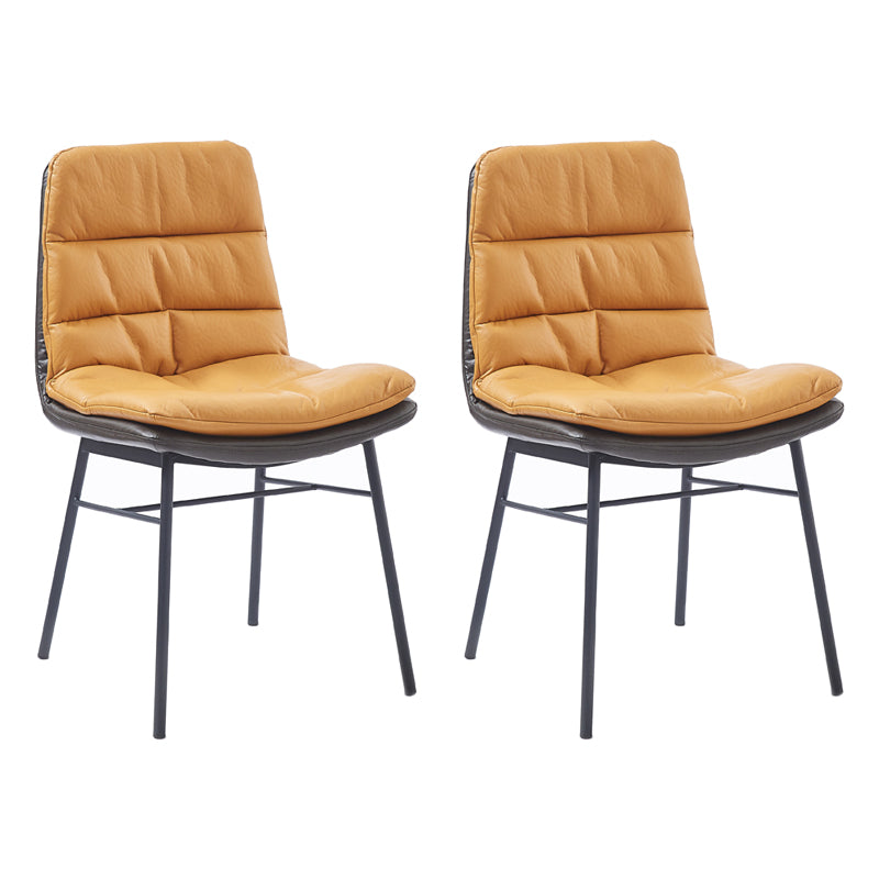 Contemporary Style Dining Metal Chairs Dining Armless Side Chairs for Kitchen