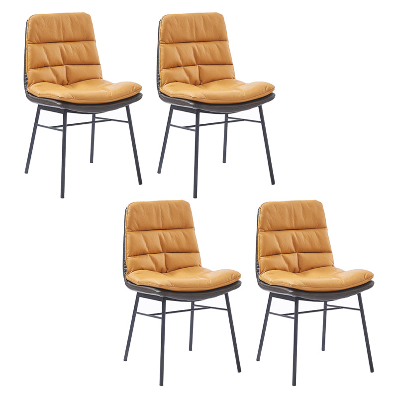 Contemporary Style Dining Metal Chairs Dining Armless Side Chairs for Kitchen