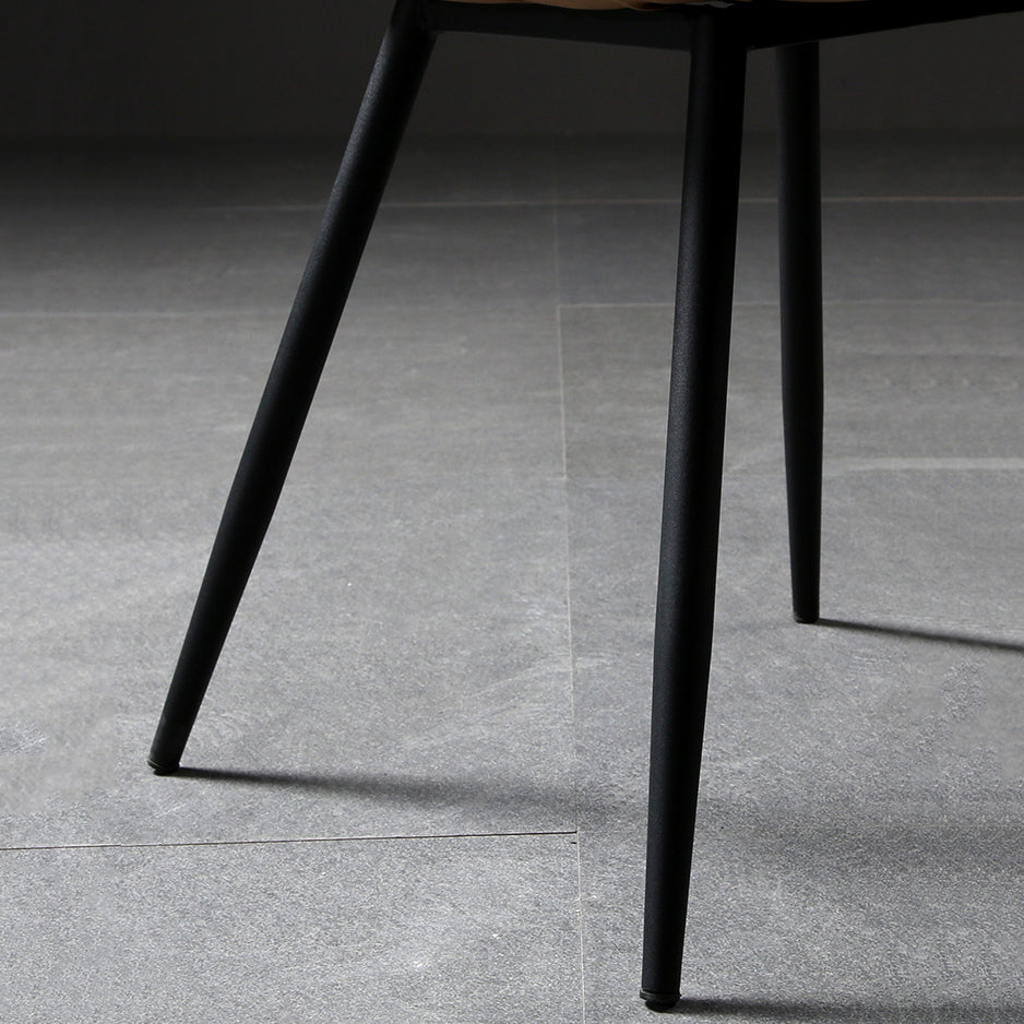 Cocina de estilo moderno que cena el metal de la silla que cena la silla lateral sin brazos del respaldo