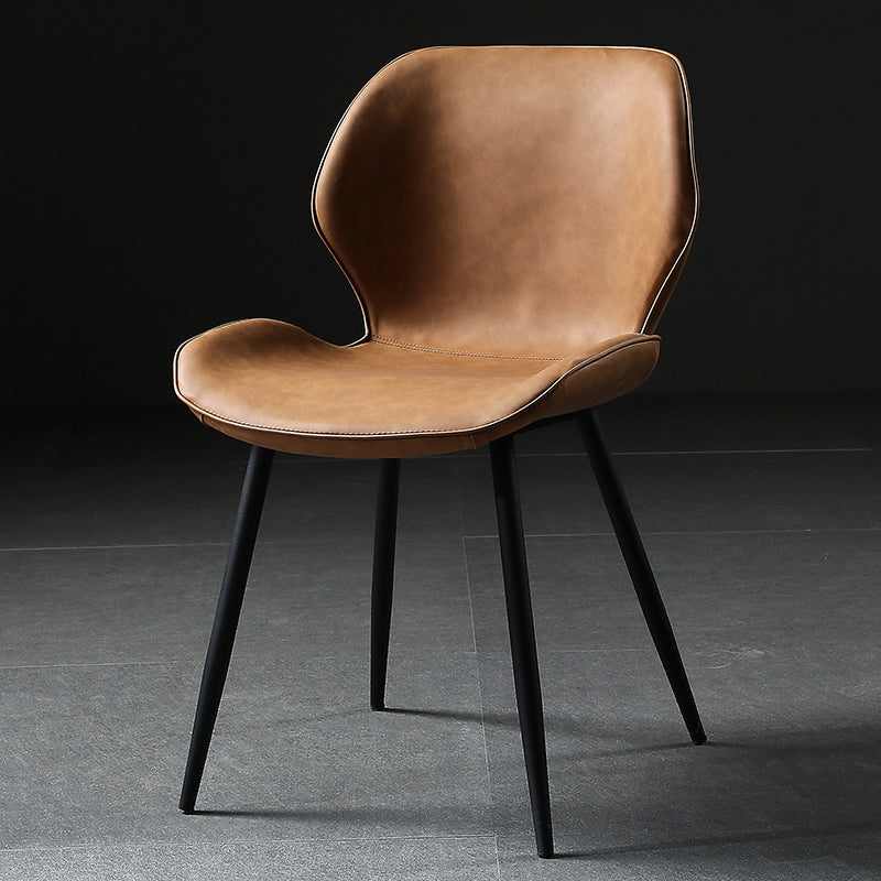 Contemporary Style Kitchen Dining Chair Metal Dining Wingback Armless Side Chair