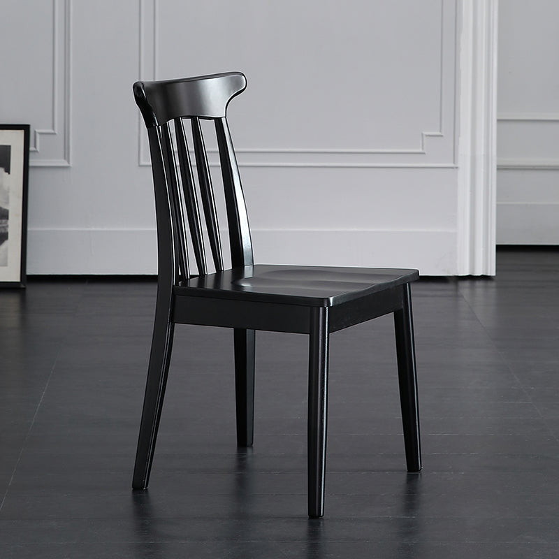 Contemporary Style Dining Room Chairs Dining Armless Chairs with Wooden Legs