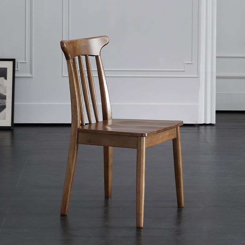 Contemporary Style Dining Room Chairs Dining Armless Chairs with Wooden Legs