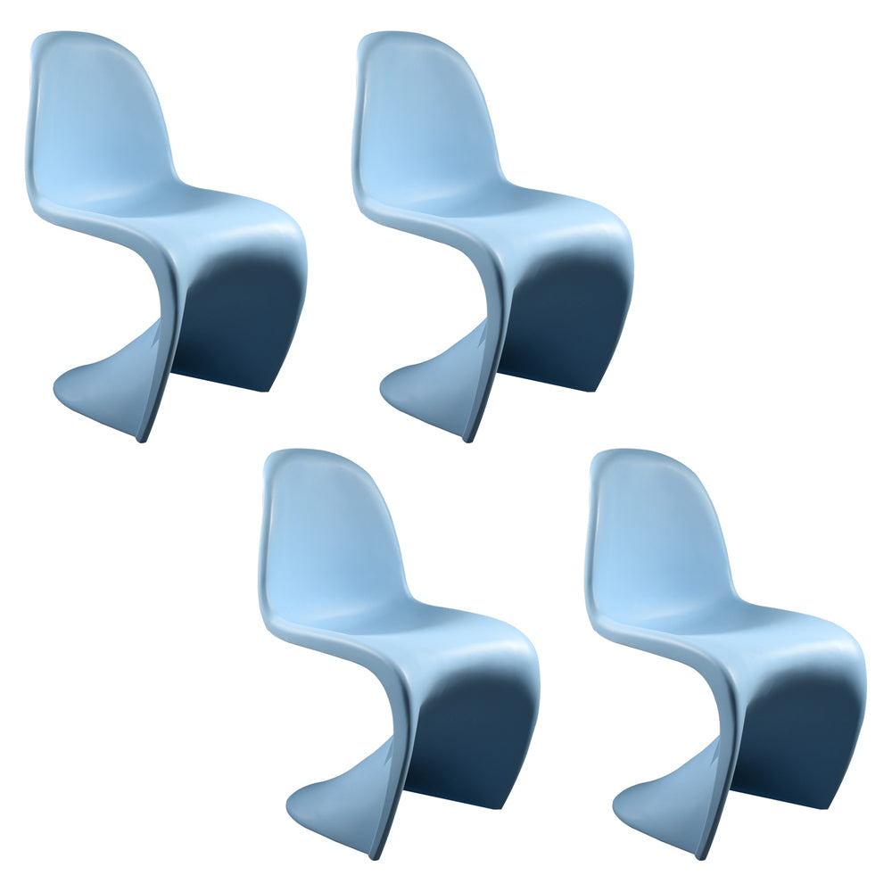 Modern Style Dining Chair Plastic Dining Armless Side Chairs for Kitchen