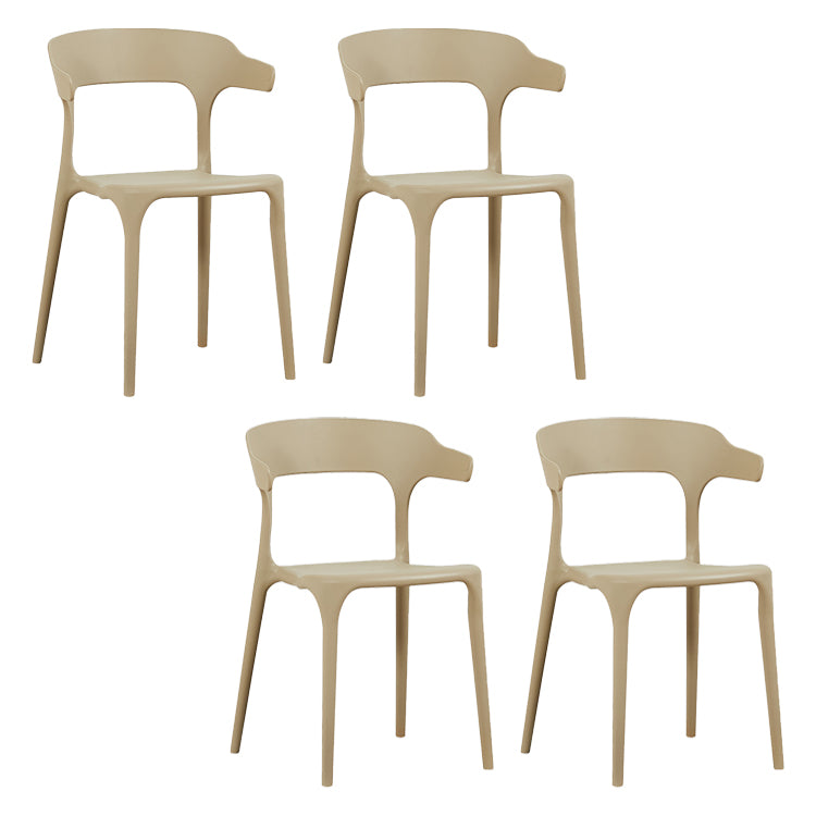 Chaise de salle à manger en plastique de style moderne, chaises latérales empilables sans bras pour la cuisine