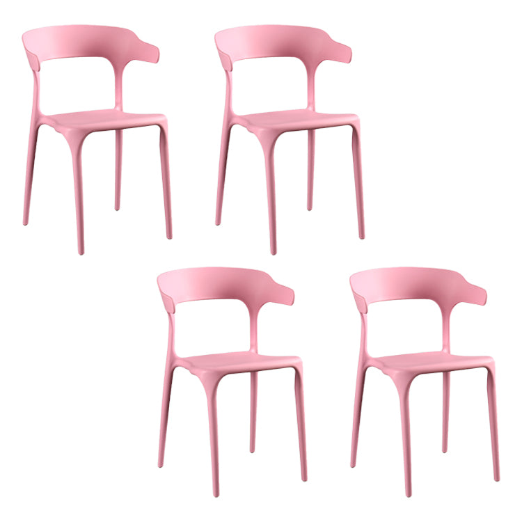 Chaise de salle à manger en plastique de style moderne, chaises latérales empilables sans bras pour la cuisine