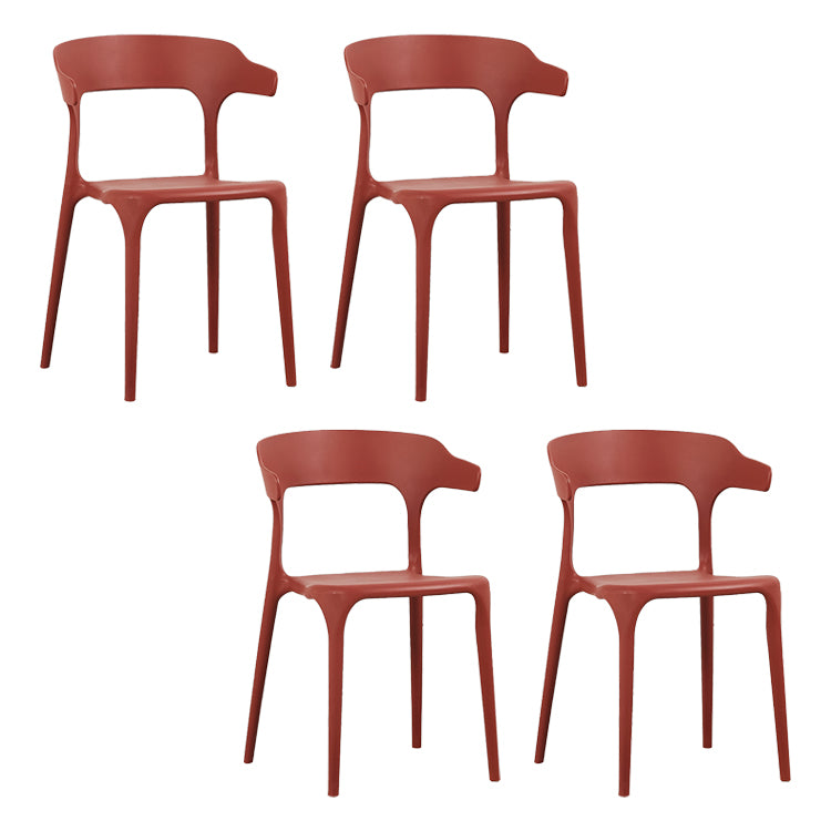 Chaise de salle à manger en plastique de style moderne, chaises latérales empilables sans bras pour la cuisine