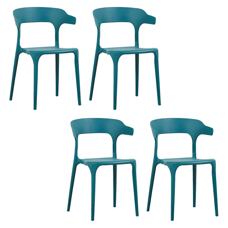 Chaise de salle à manger en plastique de style moderne, chaises latérales empilables sans bras pour la cuisine