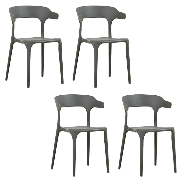 Chaise de salle à manger en plastique de style moderne, chaises latérales empilables sans bras pour la cuisine