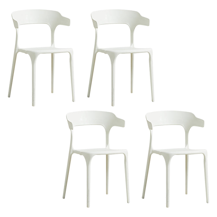 Chaise de salle à manger en plastique de style moderne, chaises latérales empilables sans bras pour la cuisine