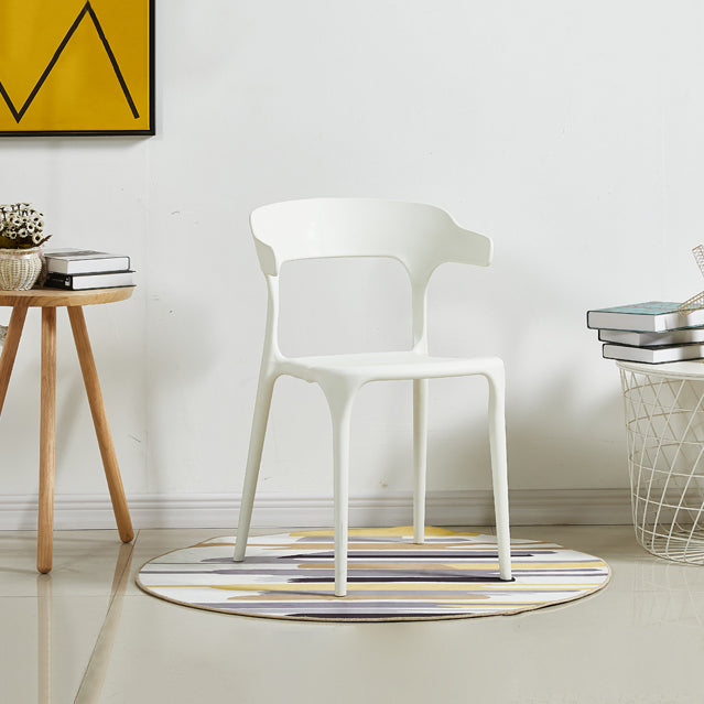 Chaise de salle à manger en plastique de style moderne, chaises latérales empilables sans bras pour la cuisine