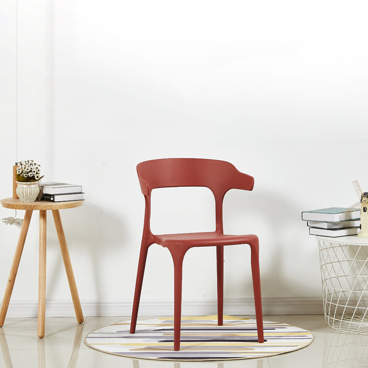 Chaise de salle à manger en plastique de style moderne, chaises latérales empilables sans bras pour la cuisine