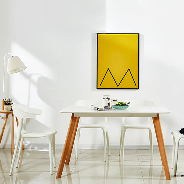 Chaise de salle à manger en plastique de style moderne, chaises latérales empilables sans bras pour la cuisine