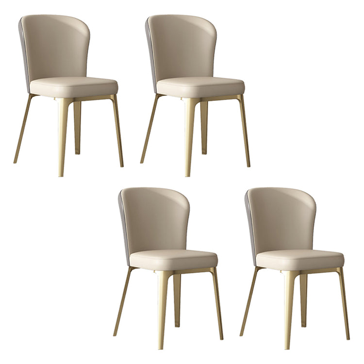 Silla de comedor de cocina estilo Glam, silla lateral sin brazos de comedor de metal