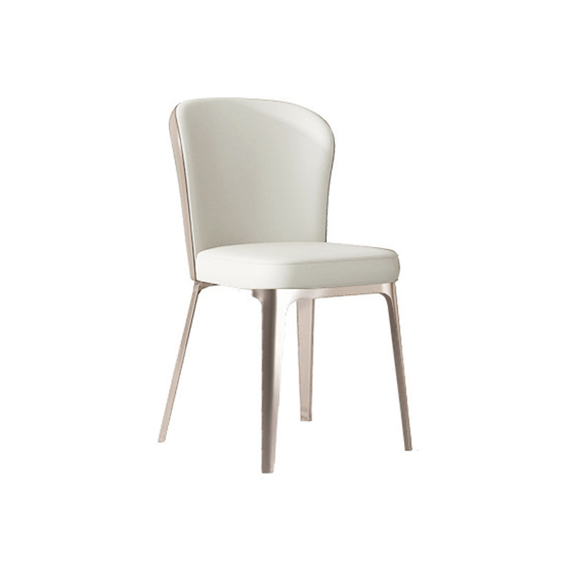Glam Style Kitchen Dining Chair Metal Dining Armless Side Chair