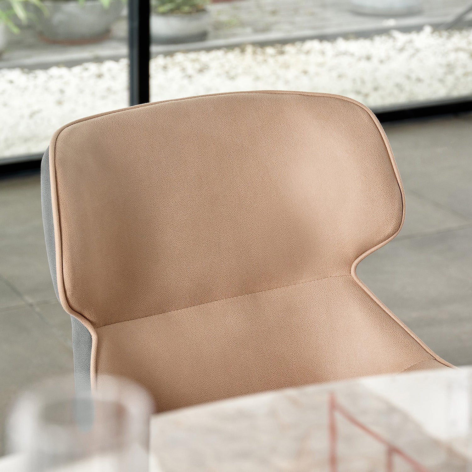 Sillas de comedor de cuero con sillón Wingback Parsons de estilo contemporáneo para uso doméstico