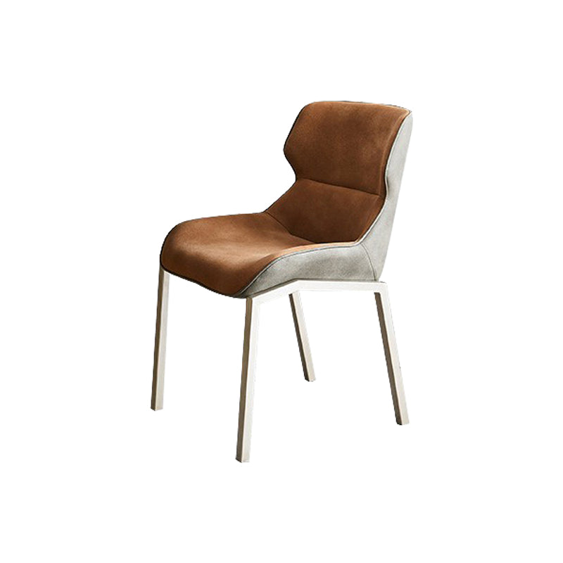 Contemporary Style Wingback Parsons Arm Chair Leather Dining Chairs for Home Use