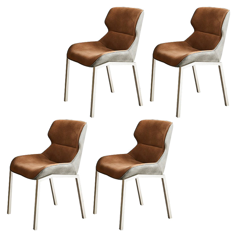 Sillas de comedor de cuero con sillón Wingback Parsons de estilo contemporáneo para uso doméstico