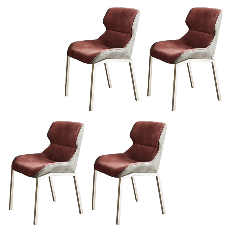Sillas de comedor de cuero con sillón Wingback Parsons de estilo contemporáneo para uso doméstico