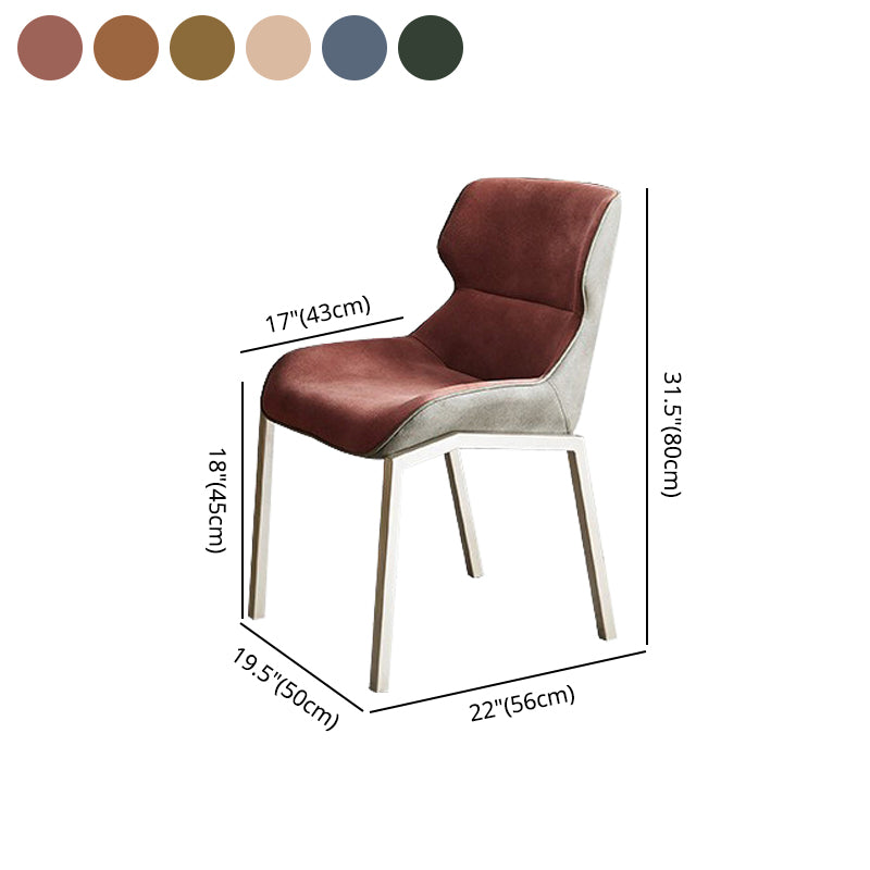Sillas de comedor de cuero con sillón Wingback Parsons de estilo contemporáneo para uso doméstico