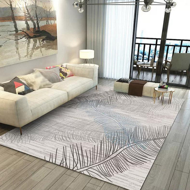 Minimalist Graphic Print Rug Polyester Indoor Rug Stain Resistant Area Carpet for Home Decoration