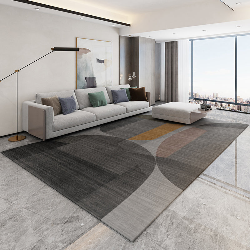 Casual Geometry Printed Indoor Carpet Polyester Rug Stain Resistant Area Carpet for Home Decoration