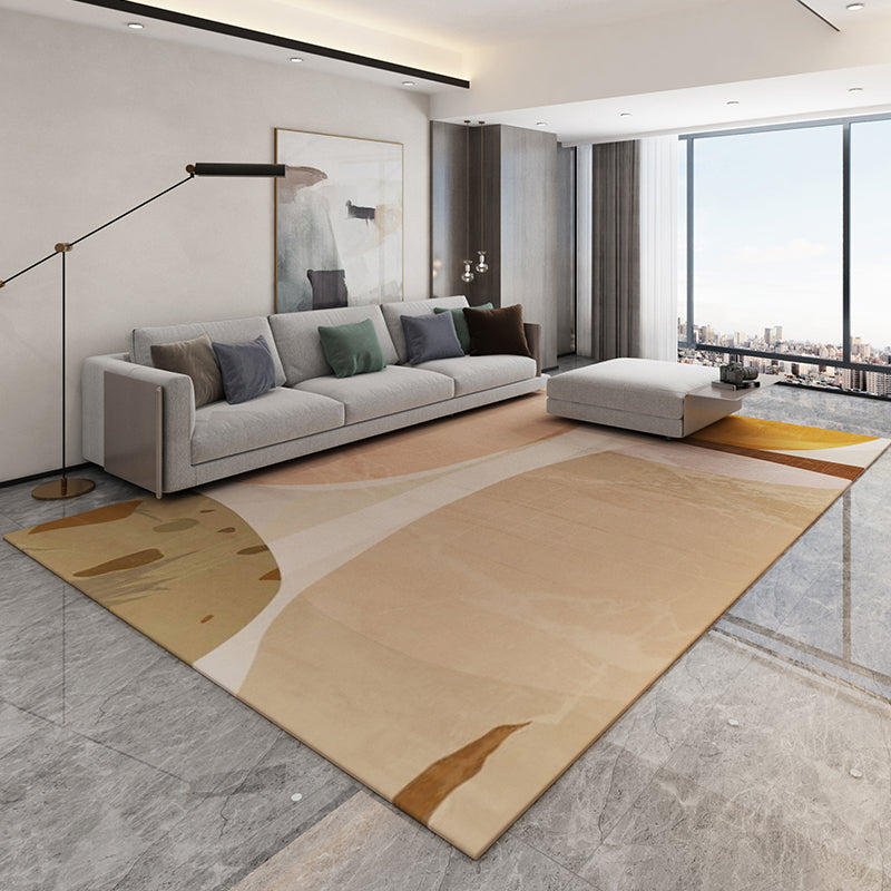 Casual Geometry Printed Indoor Carpet Polyester Rug Stain Resistant Area Carpet for Home Decoration