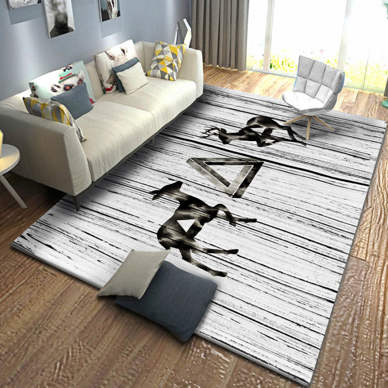 Light Pink Modern Indoor Rug Polyester Diamond Rug Washable Rug for Living Room