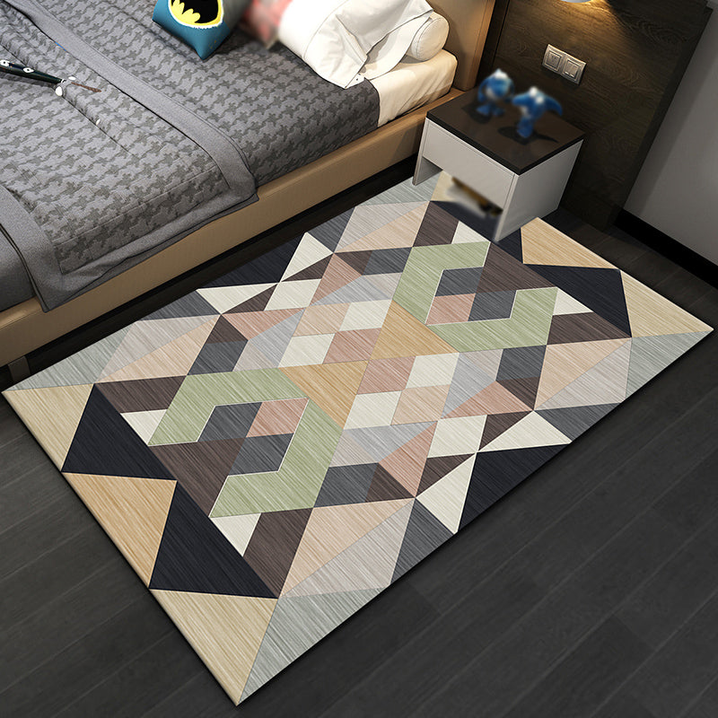 Simplicidad Área de impresión Rectángulo Alfombra alfombra alfombra de poliéster sin deslizamiento alfombra interior para sala de estar