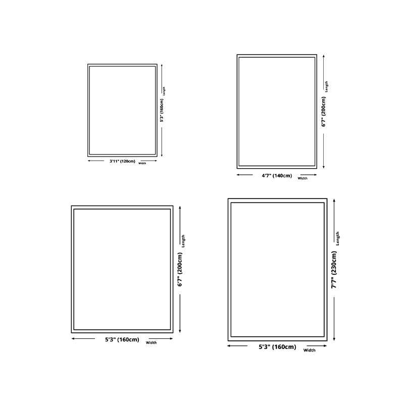 Simplicidad Área de impresión Rectángulo Alfombra alfombra alfombra de poliéster sin deslizamiento alfombra interior para sala de estar