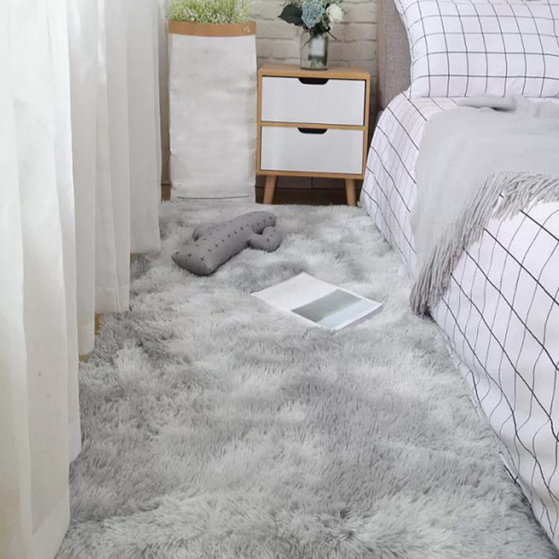 Light Pink Modern Rug Polyester Tie-Dye Rug Non-Slip Backing Rug for Living Room