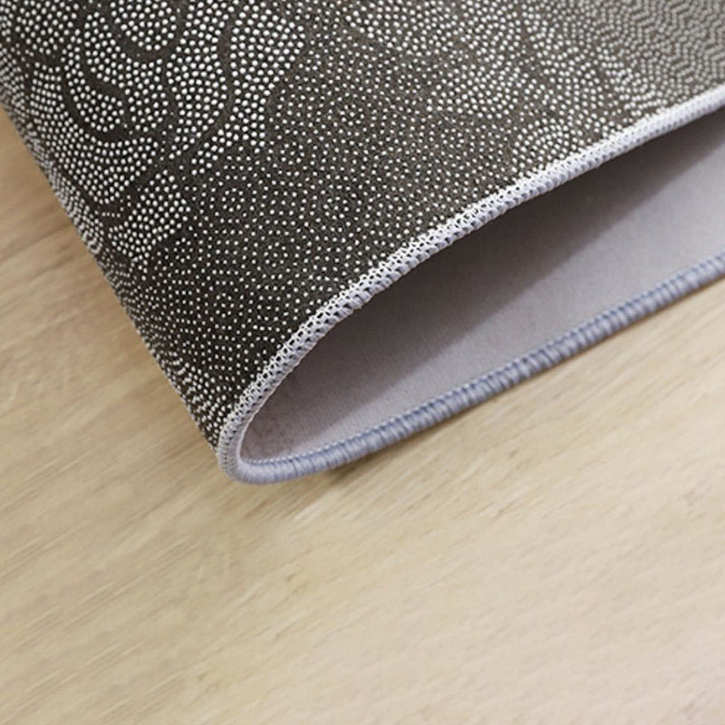 Funky Geometry Print Area Carpet Polyester Indoor Rug Non-Slip Backing Area Rug for Living Room