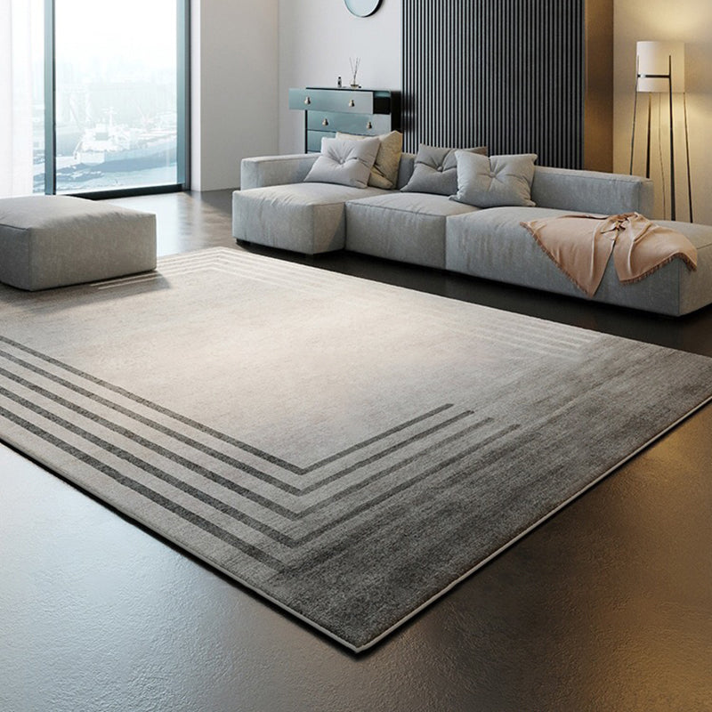 Minimalist Geometry Print Area Carpet Polyester Indoor Rug Non-Slip Backing Area Rug for Living Room