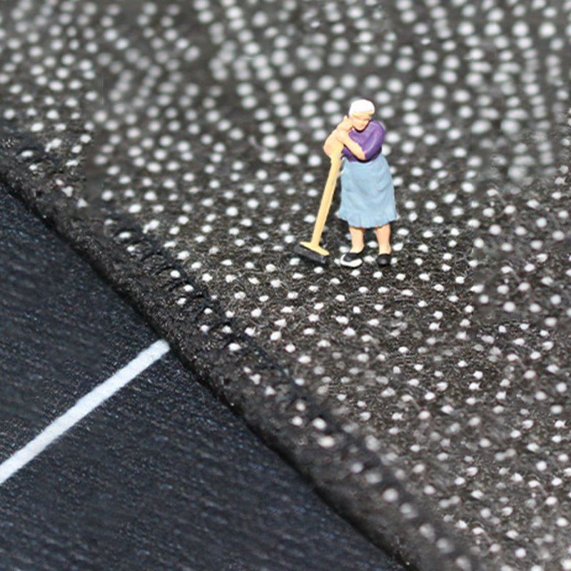 Gray Modern Rug Polyester Contrast Color Design Rug Washable Rug for Living Room