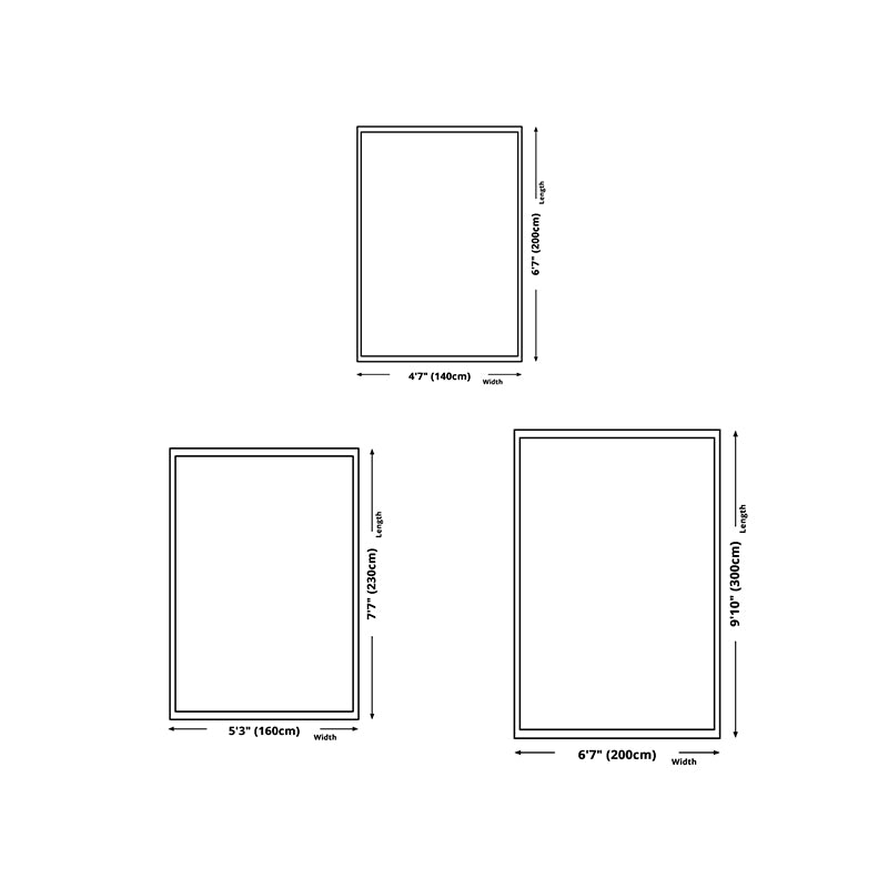 Gray Modern Rug Polyester Contrast Color Design Rug Washable Rug for Living Room