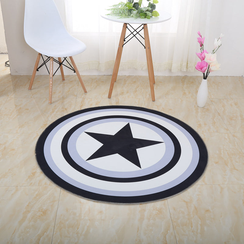 Yellow Modern Rug Polyester Sunflower Rug Washable Area Rug for Home Decor