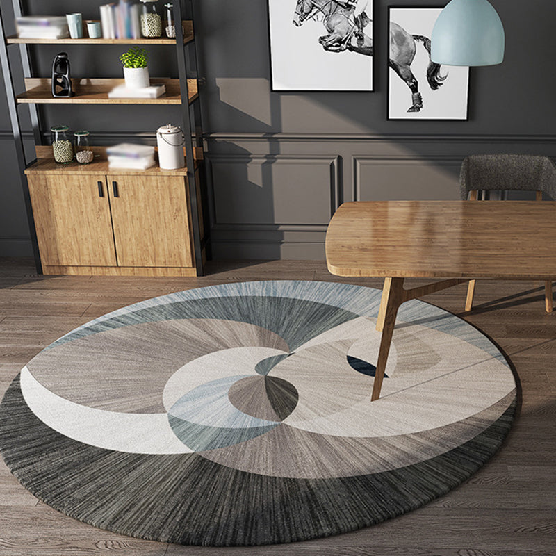 Brown Modern Rug Polyester Graphic Rug Washable Rug for Home Decoration