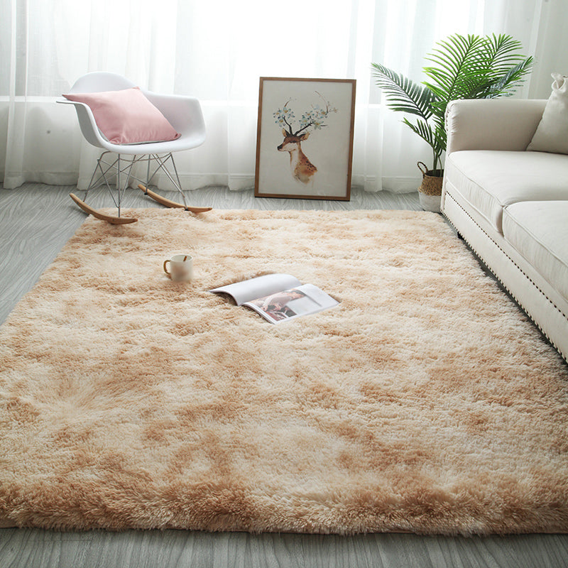 Minimalistische massive Shag-Fläche Teppich Polyester Innenteppich nicht rutschfest