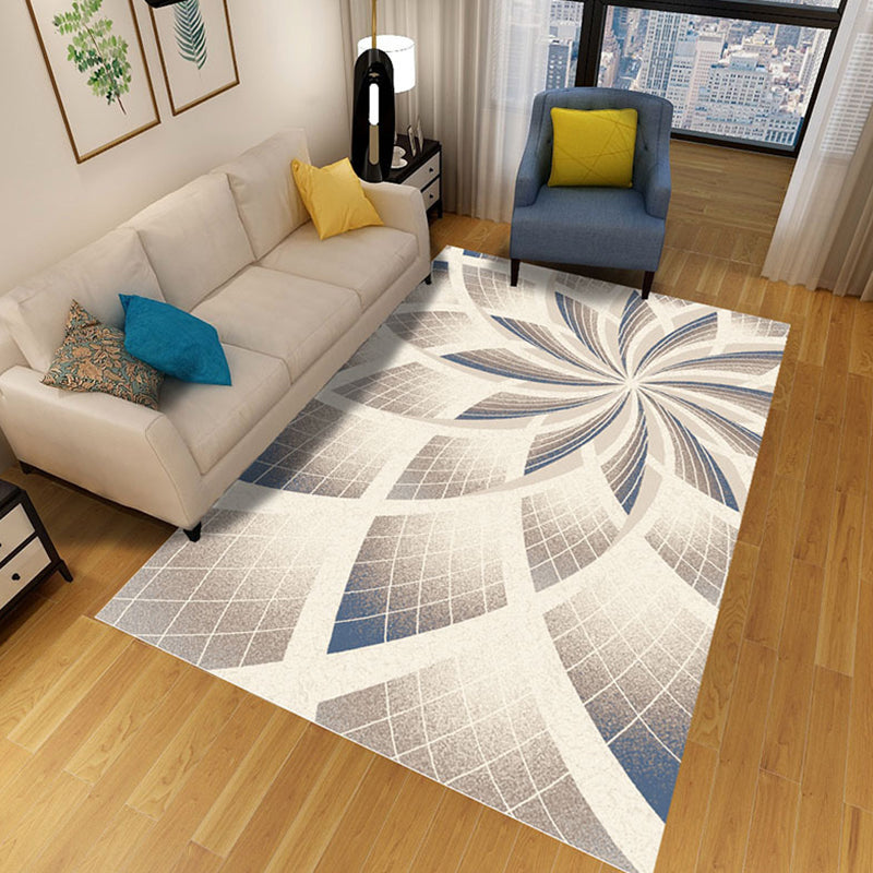 Modern Geometry Print Indoor Carpet Polyester Area Rug Washable Carpet for Home Decoration