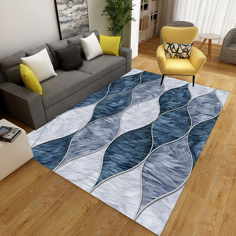 Modern Geometry Print Indoor Carpet Polyester Area Rug Washable Carpet for Home Decoration
